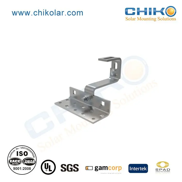 CHIKO Roof Mounting Solar Kits Tile Roof Solar Mounting System Solar Panel Tile Roof Mounting Structure
