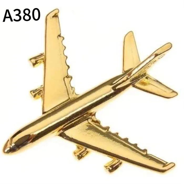 Wholesale Customized 3D Airplane Pins Logo-Themed Brass Lapel Pins Sports Metal Badges Hat Pins Brooches for Clothing & Jewelry