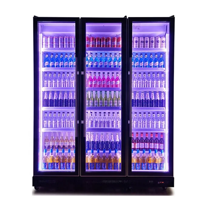 Soft Drink Upright Display Chiller Soda Upright Glass Door Cooler Manufacturer price