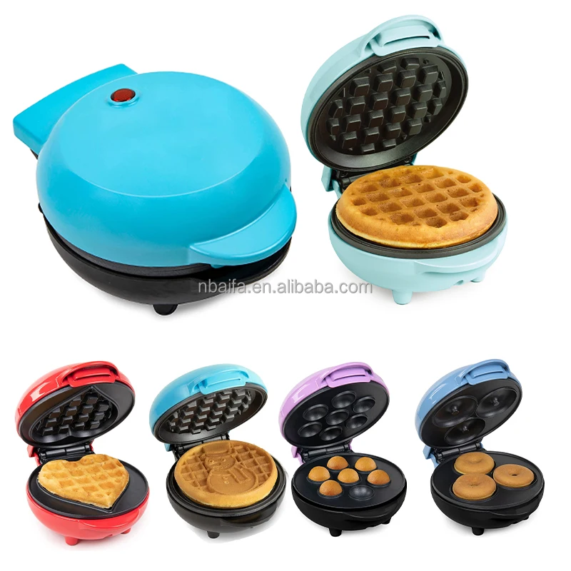 Aifa MINI Waffle Maker and Mini Donut Maker Machine for Kid-Friendly Breakfast Snacks Desserts & More with Non-stick Surface