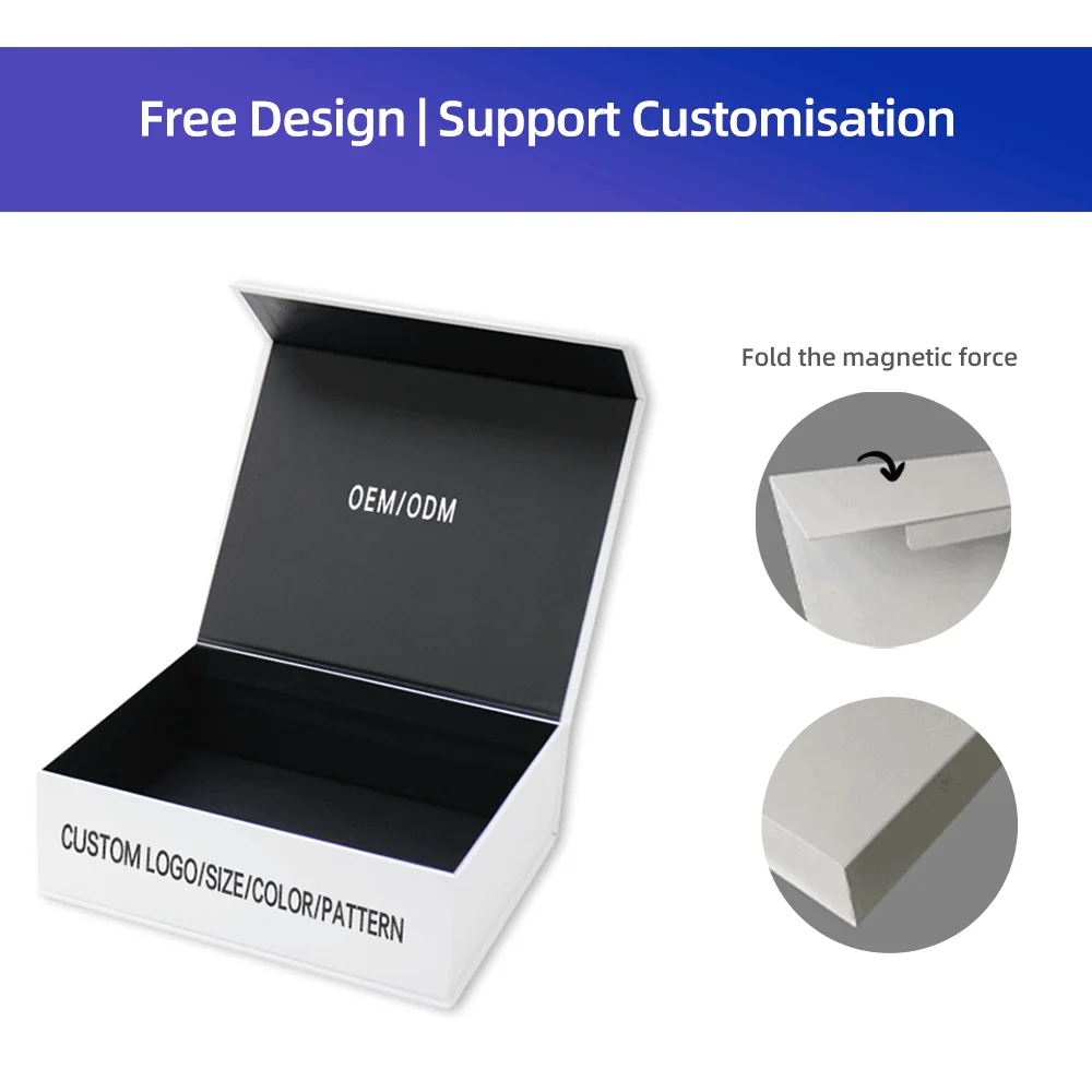 Luxury Wholesale Recycling Folding Gift Boxes Packaging Custom Rigid Magnet Box Flip Cardboard Magnetic Box With Logo