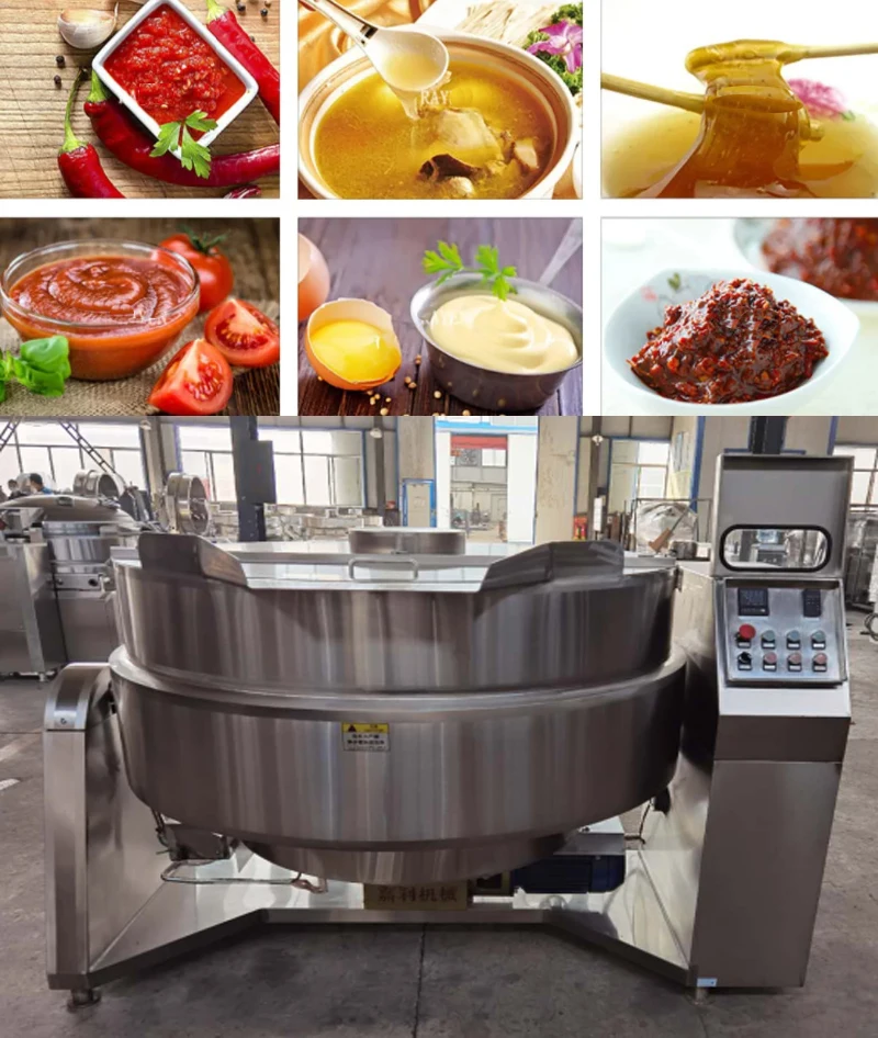 High Efficiency Easy Operation Tiltable Electric and Gas Heating Pot For Tomato paste/tomato ketchup