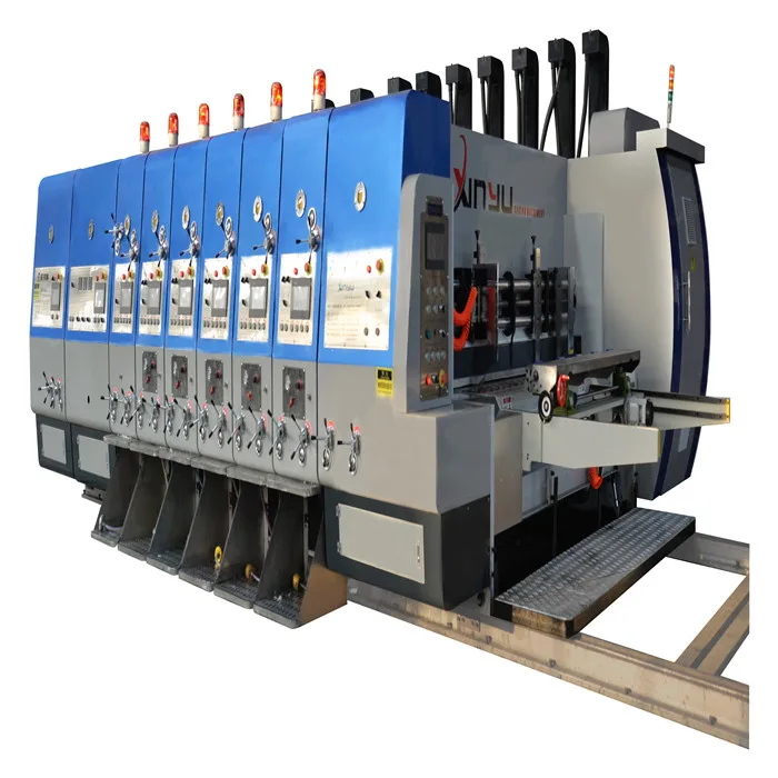 
Lead edge feeder 5 colors HD printer dryer coating roatry die cutter machine 