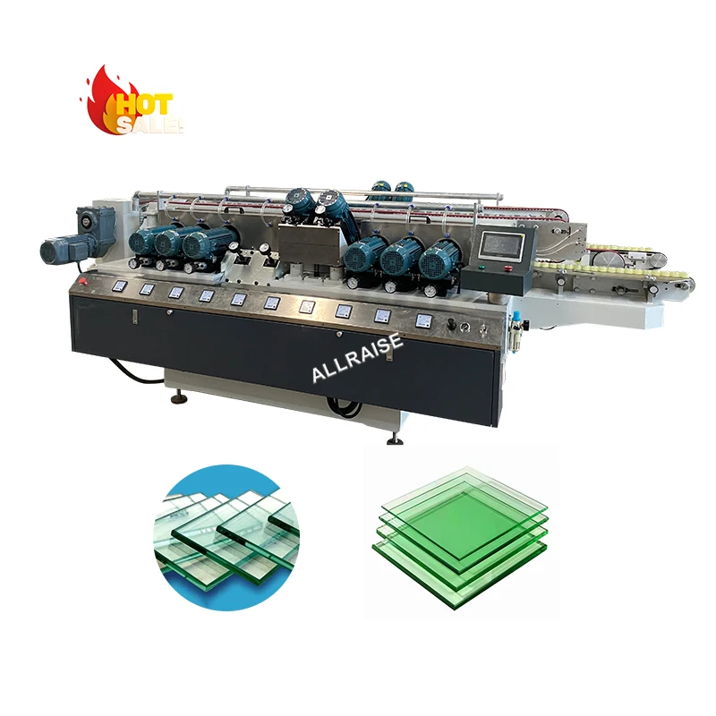 Glass Double Round Beveling and Polishing Machine Glass Straight Bilateral Machinery Automatic Bilateral Edge Grinding Machine