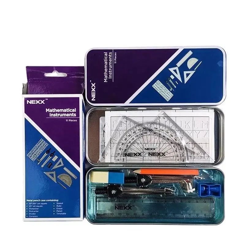 School 11pcs math set  instruments mathematical setHigh quality hot sales back to school  geometry setmath set