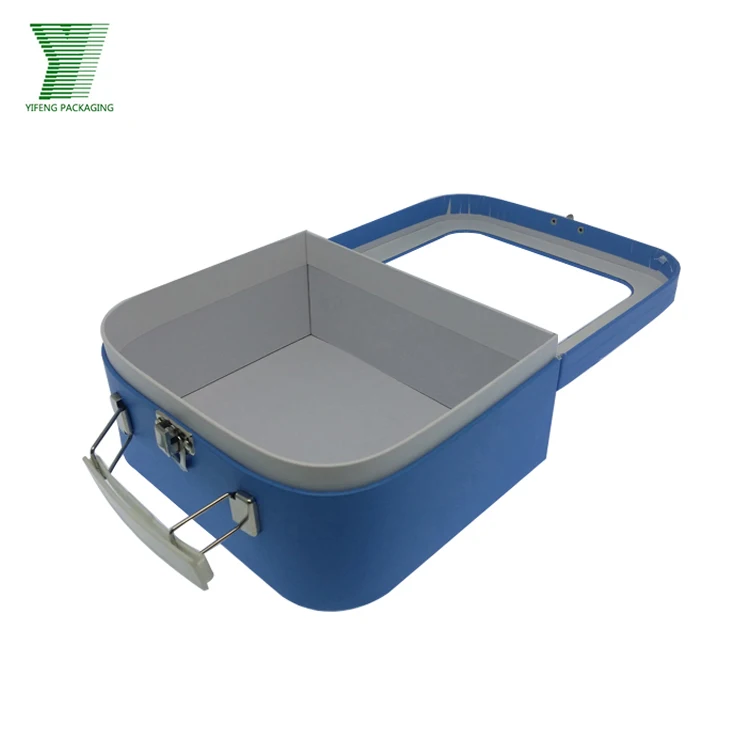 YiFeng Packaging Custom Suitcase Gift Boxes Cardboard Suitcase Paper Boxes for Children Toy  Wholesale with Metal Handle