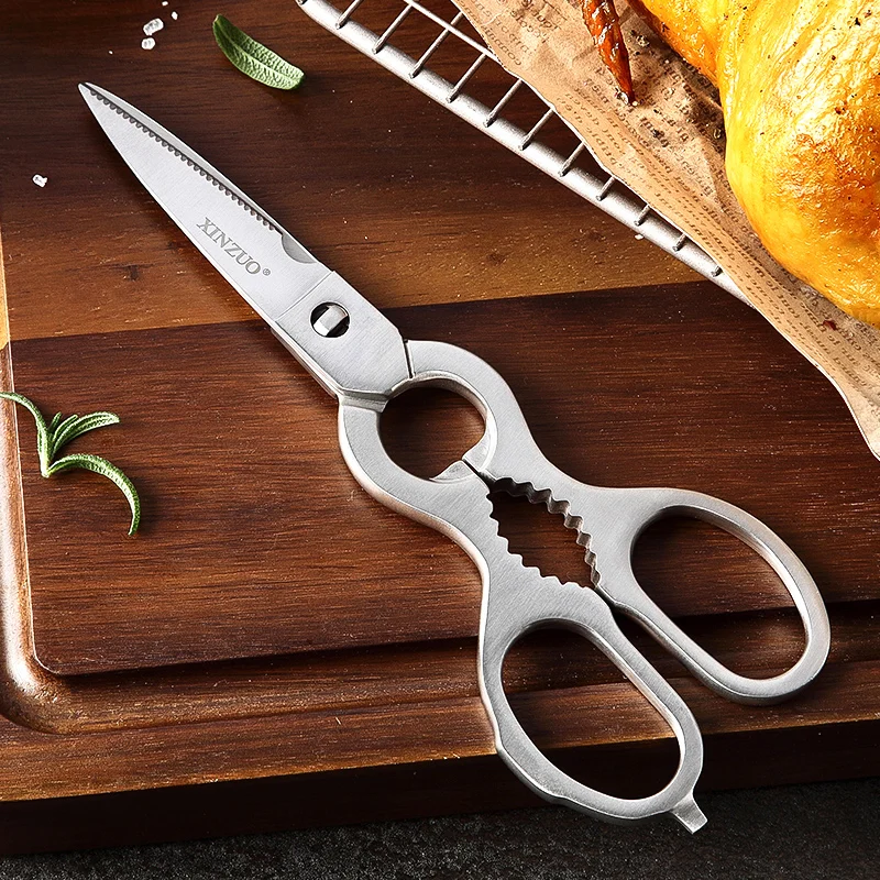 HEZHEN Multifunctional Stainless Steel Kitchen Scissors Sharp Cutting Detachable Shears