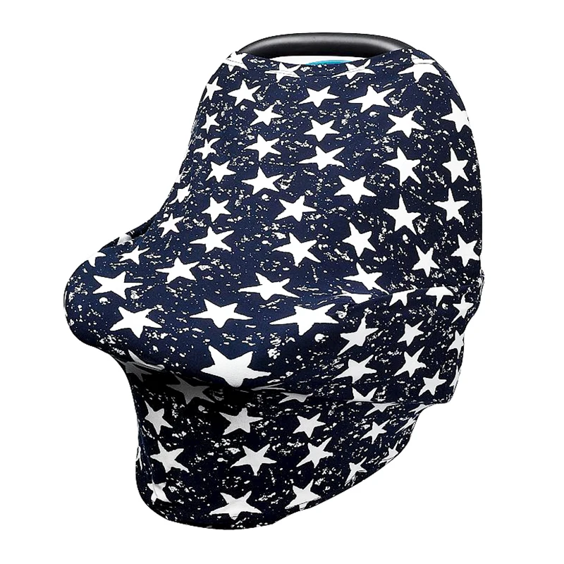 High Quality Stretchy Women Privacy Nursing Cover, Multifunction 5 IN 1 Floral Printing Baby Nursing Cover Plain Colour//