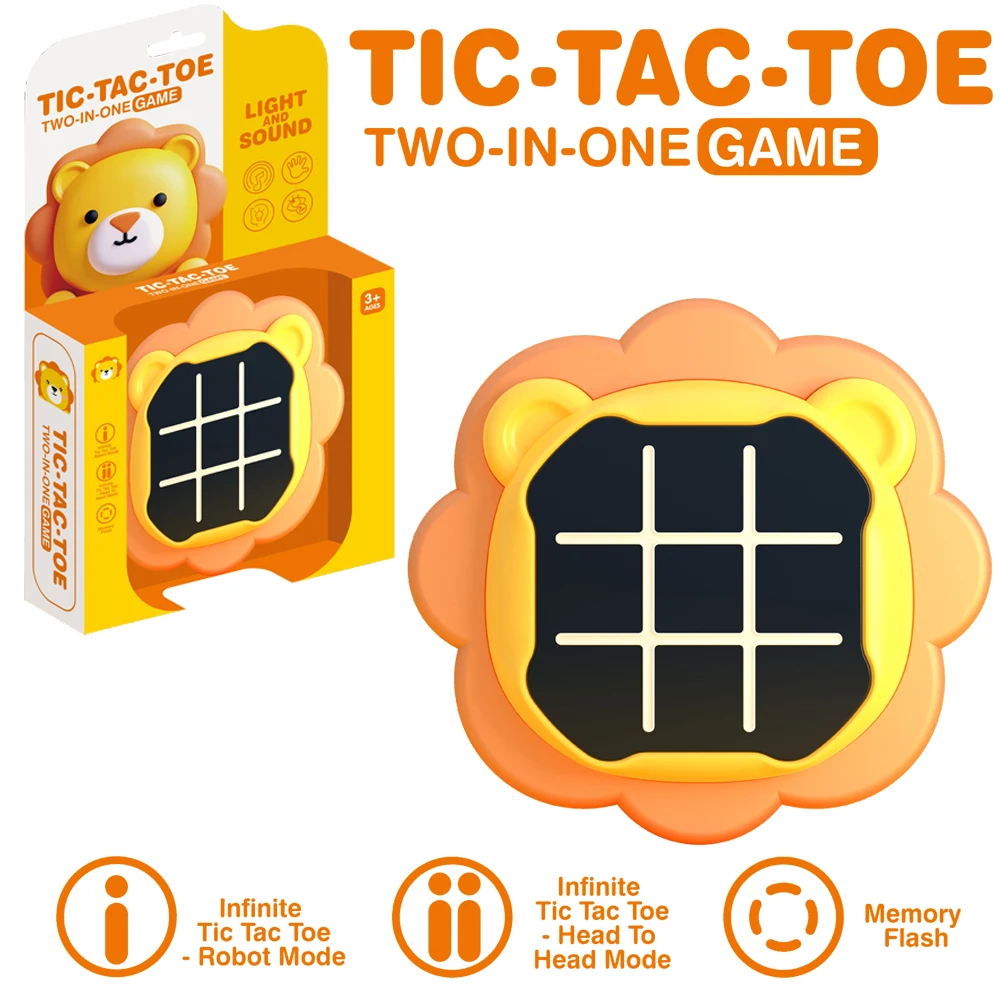 New product TIC-TAC-TOE BOLT Chess Puzzle Cute dinosaur animal form Puzzle Toys Compact And Portable Family Board Game juguetes