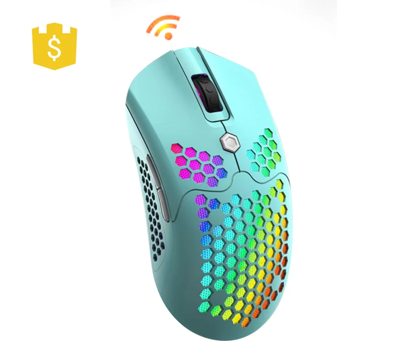 
800-12000dpi Honeycomb Hollow Out Optical Rechargeable Aqua Mouse Wired Gaming Mice Wireless Mouse 