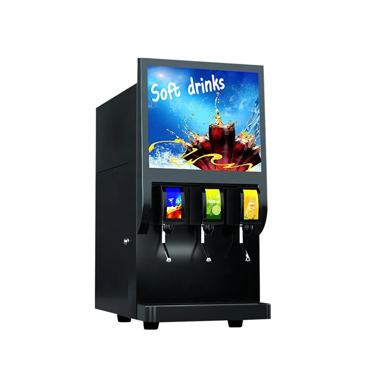3-valve or 4-valve Carbonated Lemon Flavored Soda Beverage Making Machine/ Cold Drink  Fountain Dispenser Vending Machine