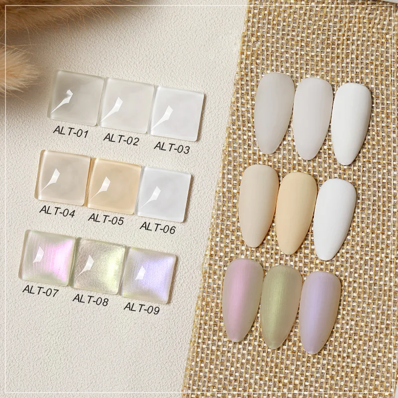 AS 9 Colors Gel Pearl White Polar Aurora Nail Supplies Gel Nail Polish For Salon Shop