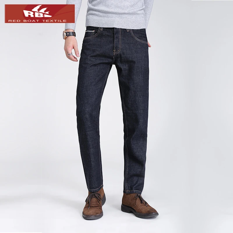 Красные джинсы Selvedge, сертифицированные органические переработанные японские джинсовые ткани, удобные повседневные деловые стили