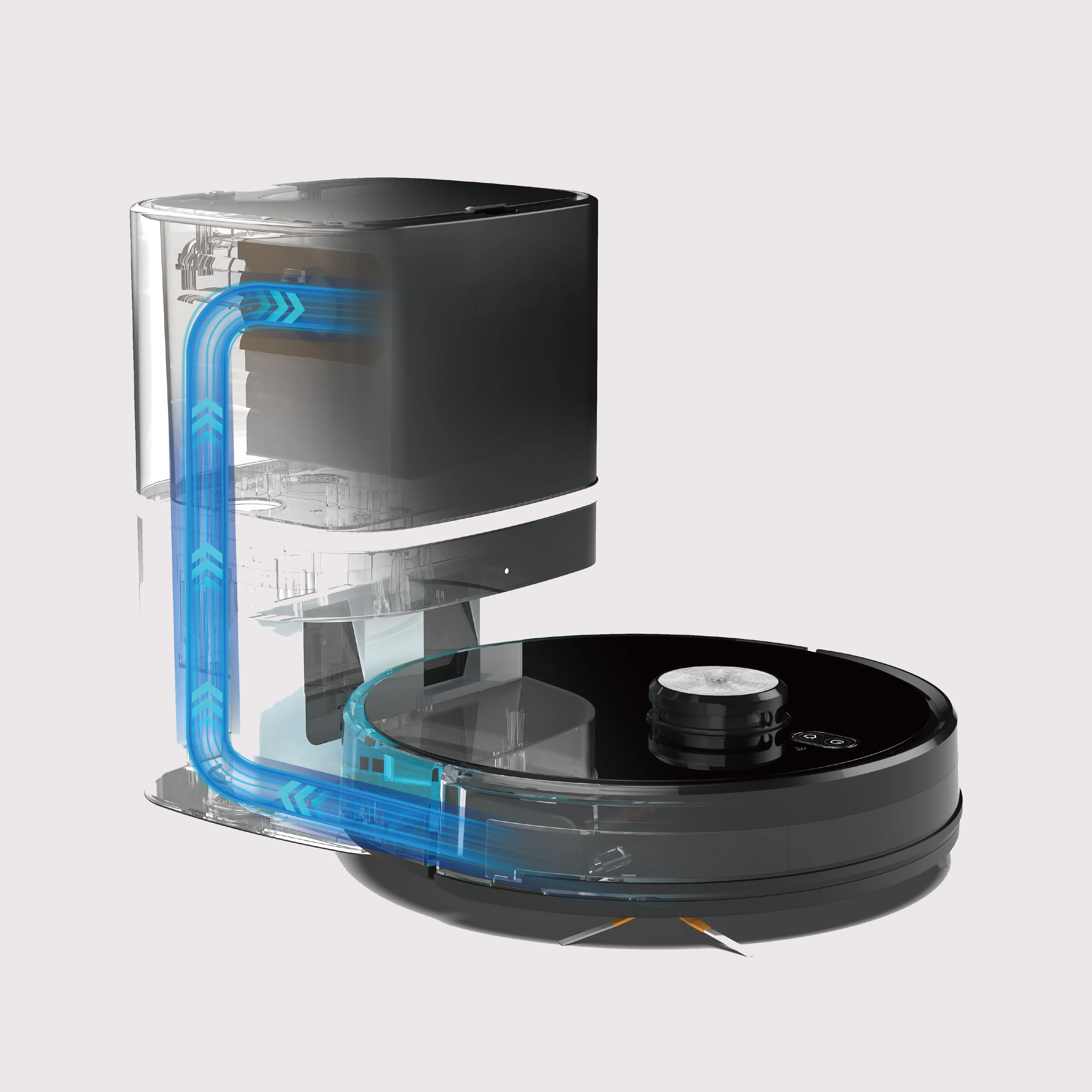 With Alexa 4000 Pa Household Wifi Tuya Robot Vacuum Cleaner Smart Mapping Vacuum Cleaner Works Black 50 Battery Brushless Motor