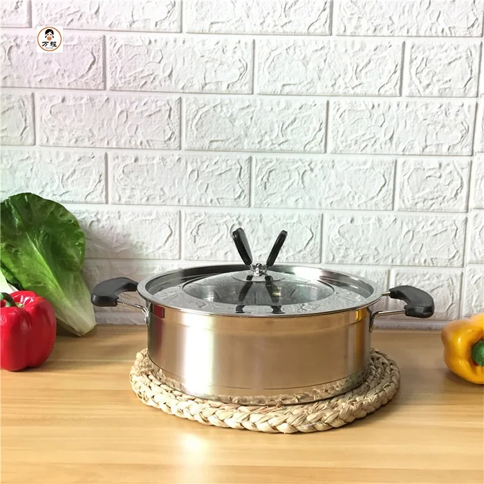 European 3 Pieces Cooking Pot Set Stainless Steel Non magnetic Milk Pot Soup Pot Frying Pan