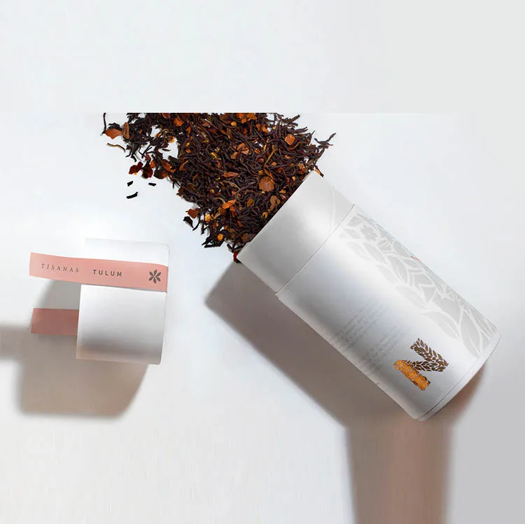 Jemstone One Stop Service Wholesale Food Grade Recycled Kraft Paper Tube Tea Packaging