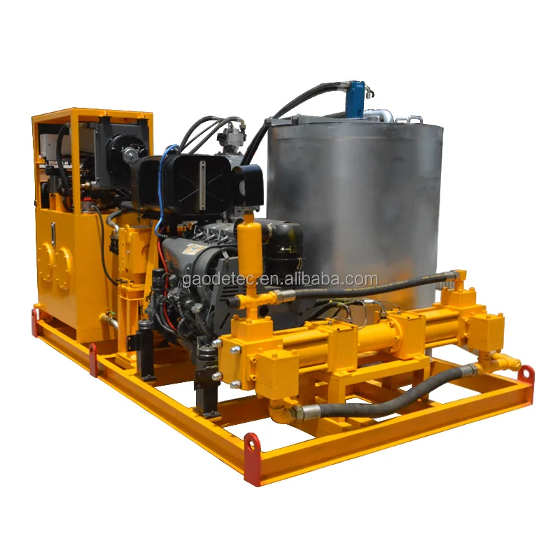 Diesel driven grouting injection foundation grout mixing plant grout mixing and pumping unit for sale