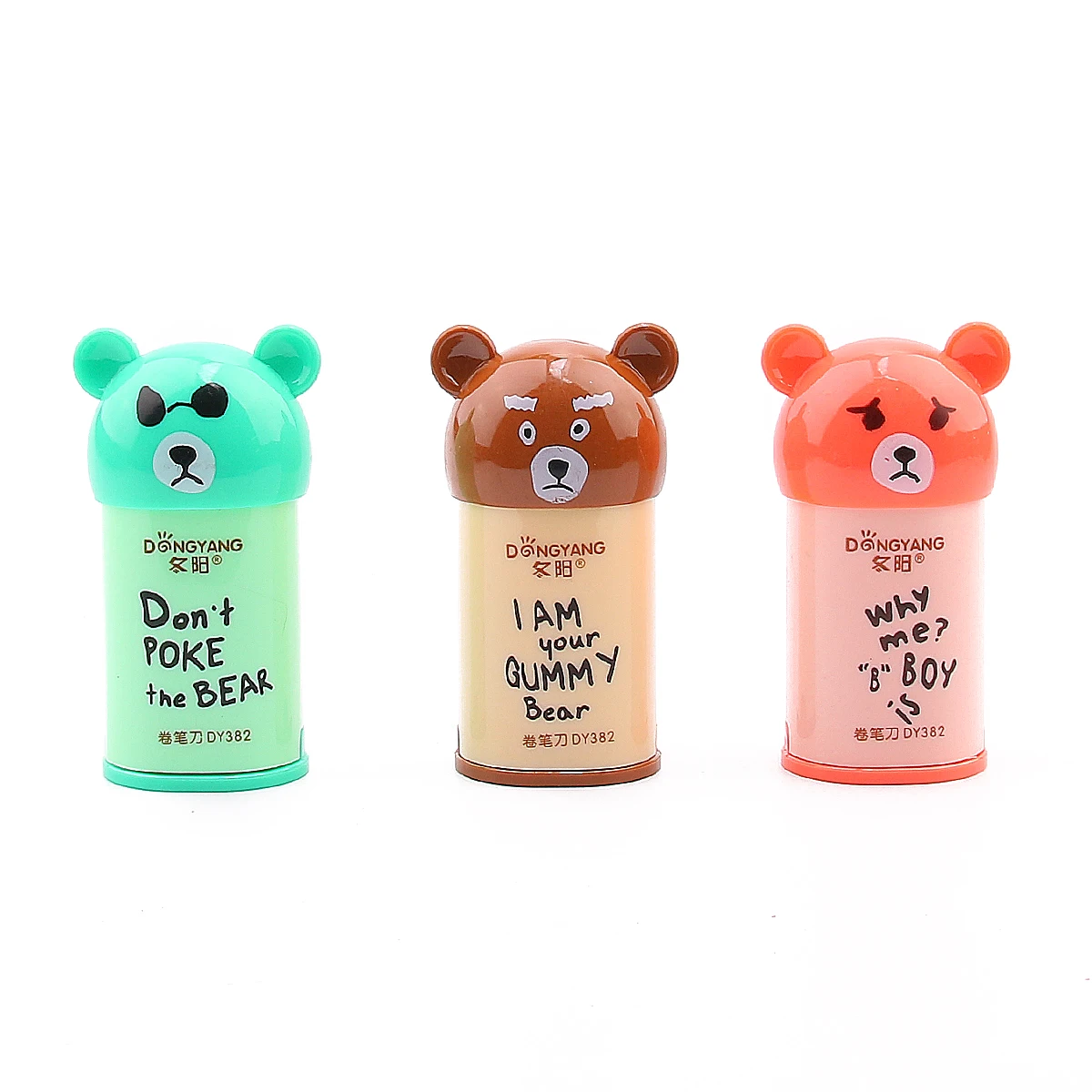 Direct Sale Hot Cheap Good Quality Cool Bear Design Stationery Set Office Gift Pencil Sharpener With An Eraser  For Kids