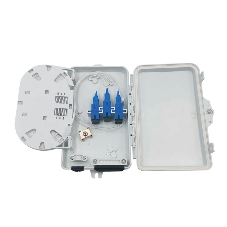 1x4 PLC 6 волокна Ftth распределительная коробка оптического волокна Крытый коробка Клеммная коробка