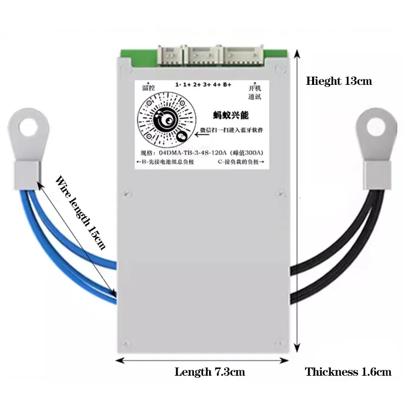 ANT Smart BMS 3S 4S 110A Continuous Discharge Current 300A Peak Li-ion LifePo4 Lithium battery management system bms