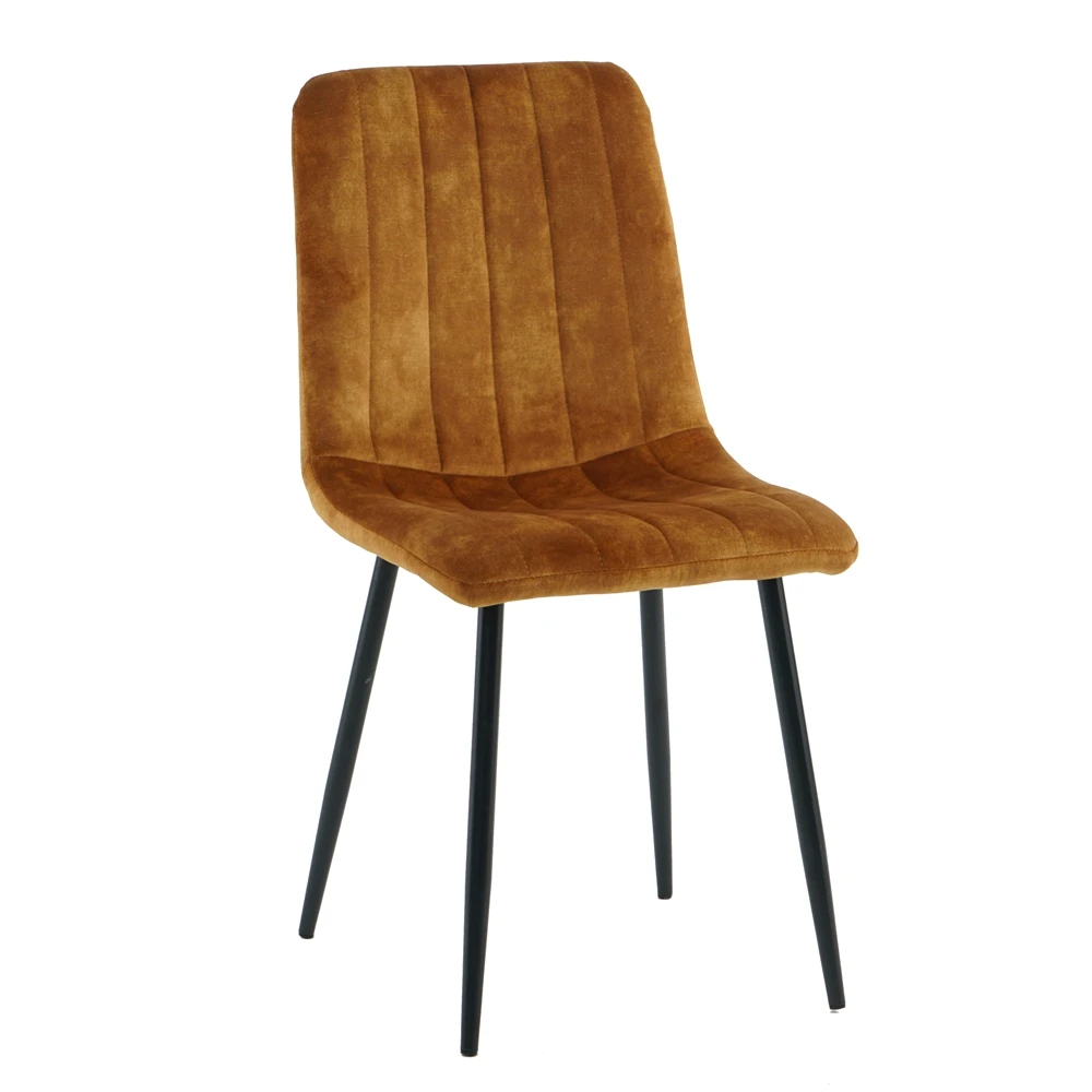 Best Quality Modern Black Painting Legs Velvet fabric Dining Room Chair