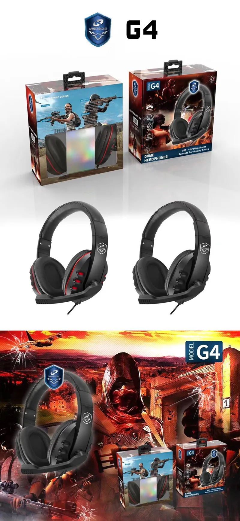 G4 игровая гарнитура наушники с шумоподавлением наушники-вкладыши съесть курицы джедай выживание спортивные компьютерные