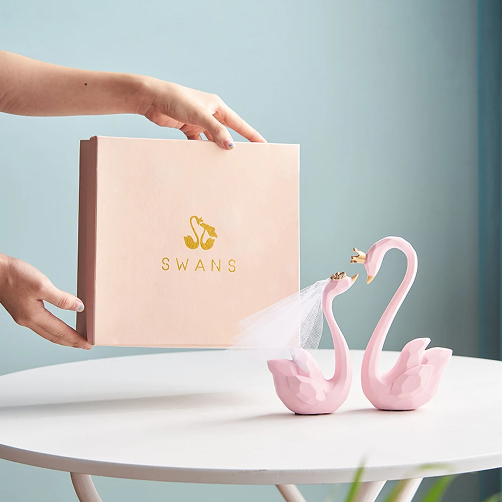 Nordic resin swan model crafts wedding gift creative decoration home decoration