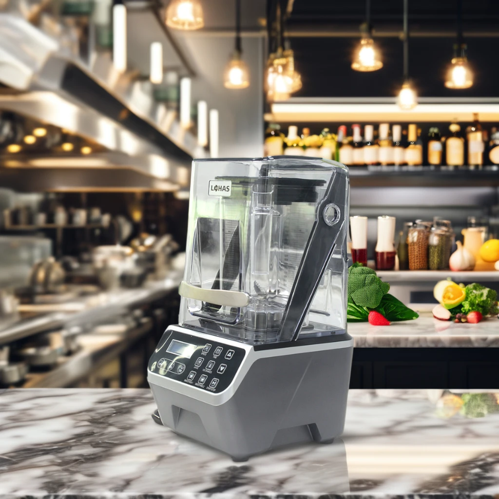 High Speed Commercial Kitchen Electric Mixer Multifunctional Commercial Blender Juicers Push Button Variable Speed Home Plastic