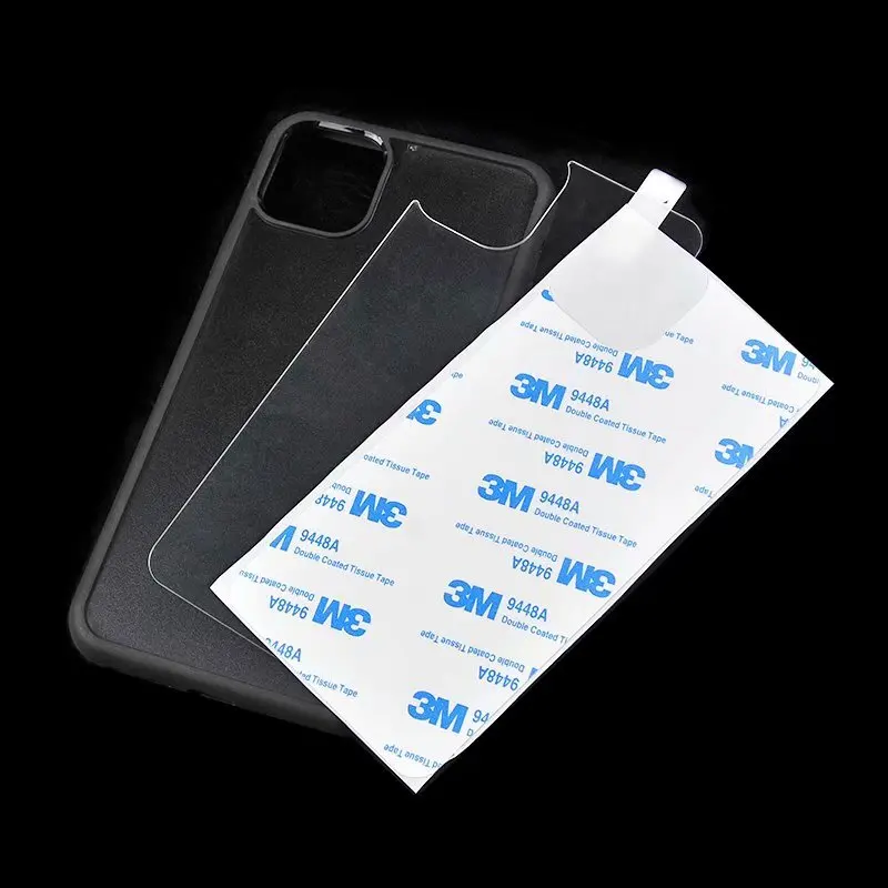 Blank Sublimation TPU PC Glass Mobile Phone Case For Iphone  11 With Groove