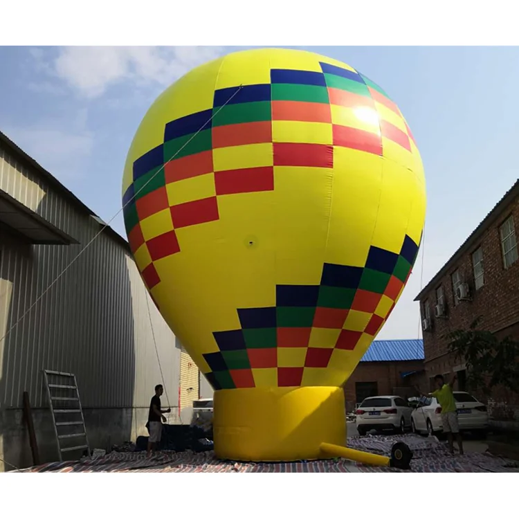 Advertising Hot Air Balloon Inflatable Ground Balloon For Promotion Party Use 8m Height Air Colorful Balloon For Sale