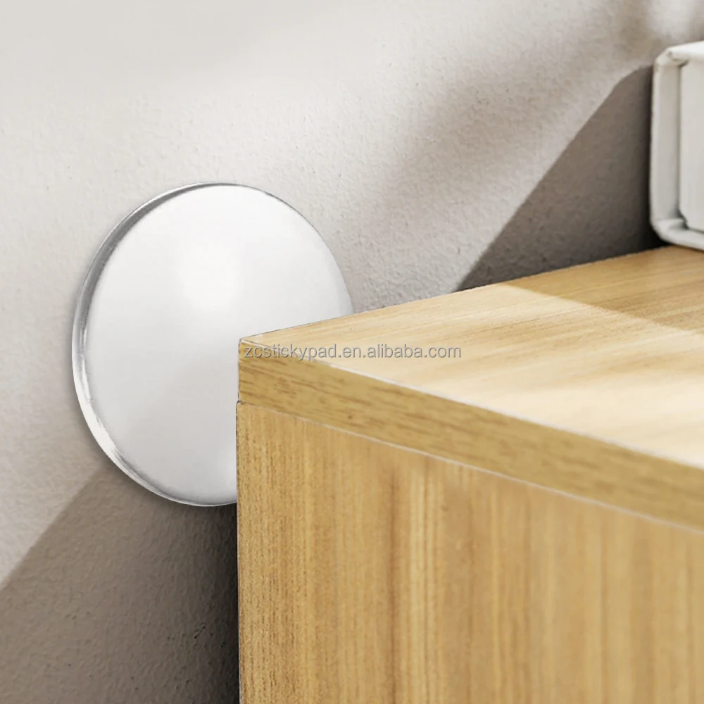 Silicone Door Handle Knob Crash Pad Wall Protector Self Adhesive Bumper Guard Stopper Sticker