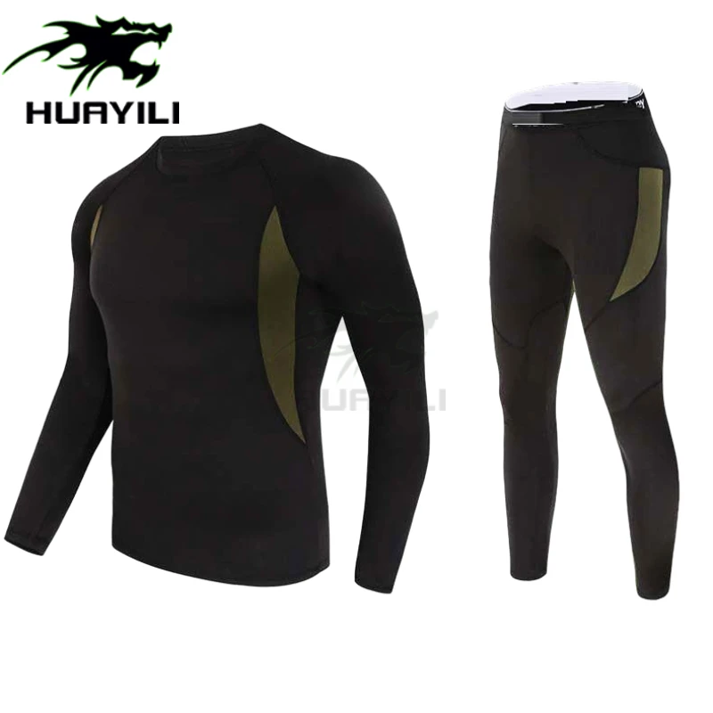 Men Long Sleeve comfortable Anti-odor Skiing Base Layer Thermal Underwear For Men