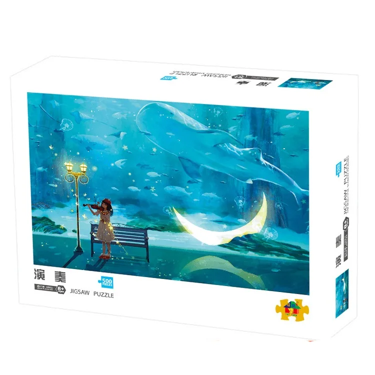 jigsaw puzzle printer jigsaw  puzzle 1000 High Quality Inexpensive Puzzles  500 Pieces Adult Decompression jigsaw