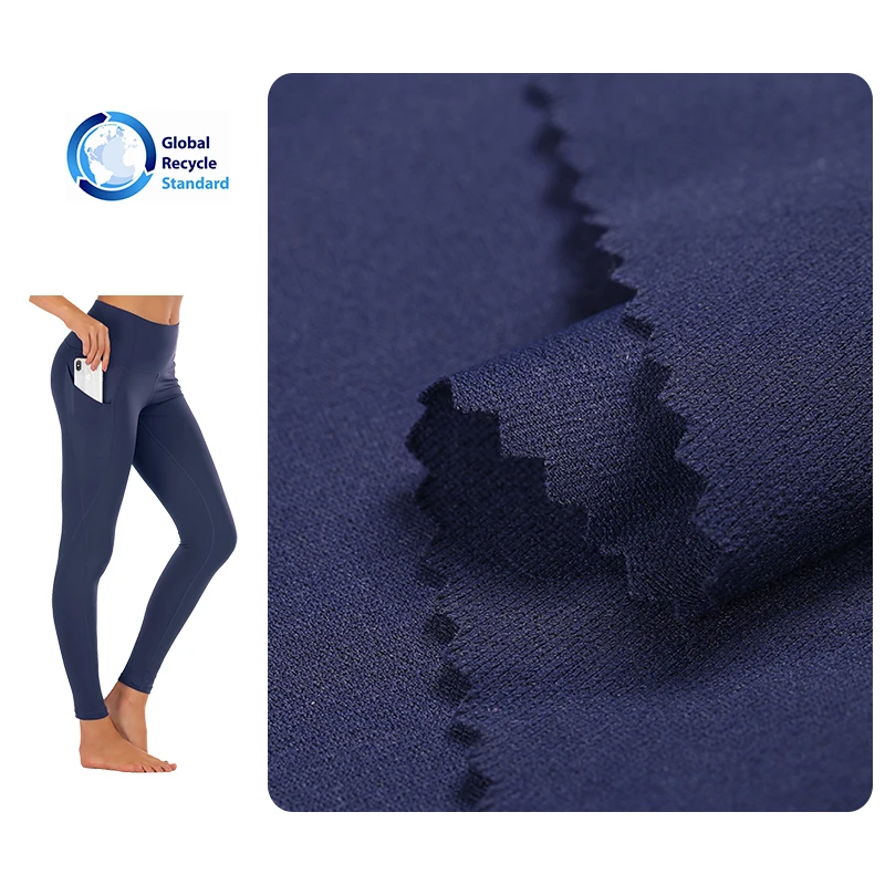 Wholesale 4 Way Stretch Polyester L-Y-C-R-A  Knitting Solid Jersey Sports Yoga Swimming Fabric For Swim Wear Short