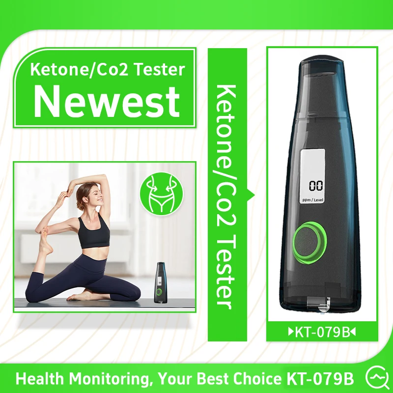 Two-in-one  Fat Burning  Weight Loss, built in CO2 detector,  Built in APP & BT  Ketone Breath Meter  & CO2 Detector, KT-079B