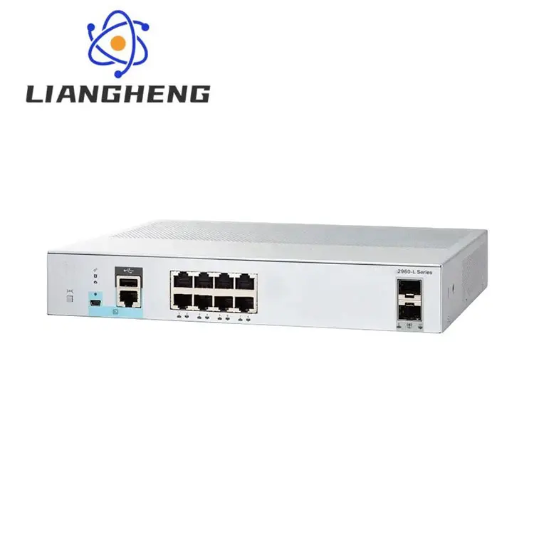 8port Gigabit Switch WS-C2960L-8TS-LL 2960l 8ts ll Brand Network Switch Managed 1000M Uplink SFP GLC-LH-SM Fiber Optical Module
