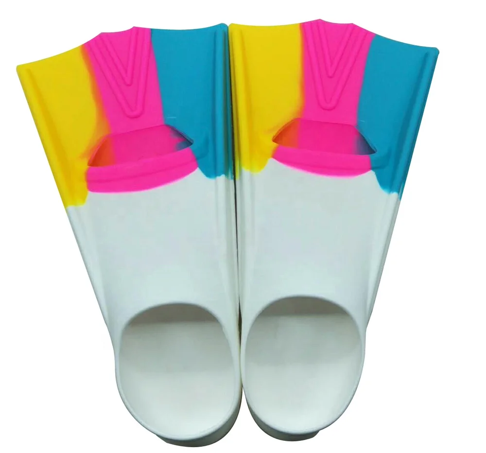 OEM printing logo swim silicone rubber fins diving fins Manufacturers custom logo color soft silicon full foot diving fin