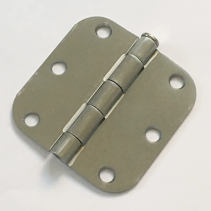 American-style hinge 3-inch brushed chrome flat hinge factory direct supply door and window hardware rounded iron loose leaf