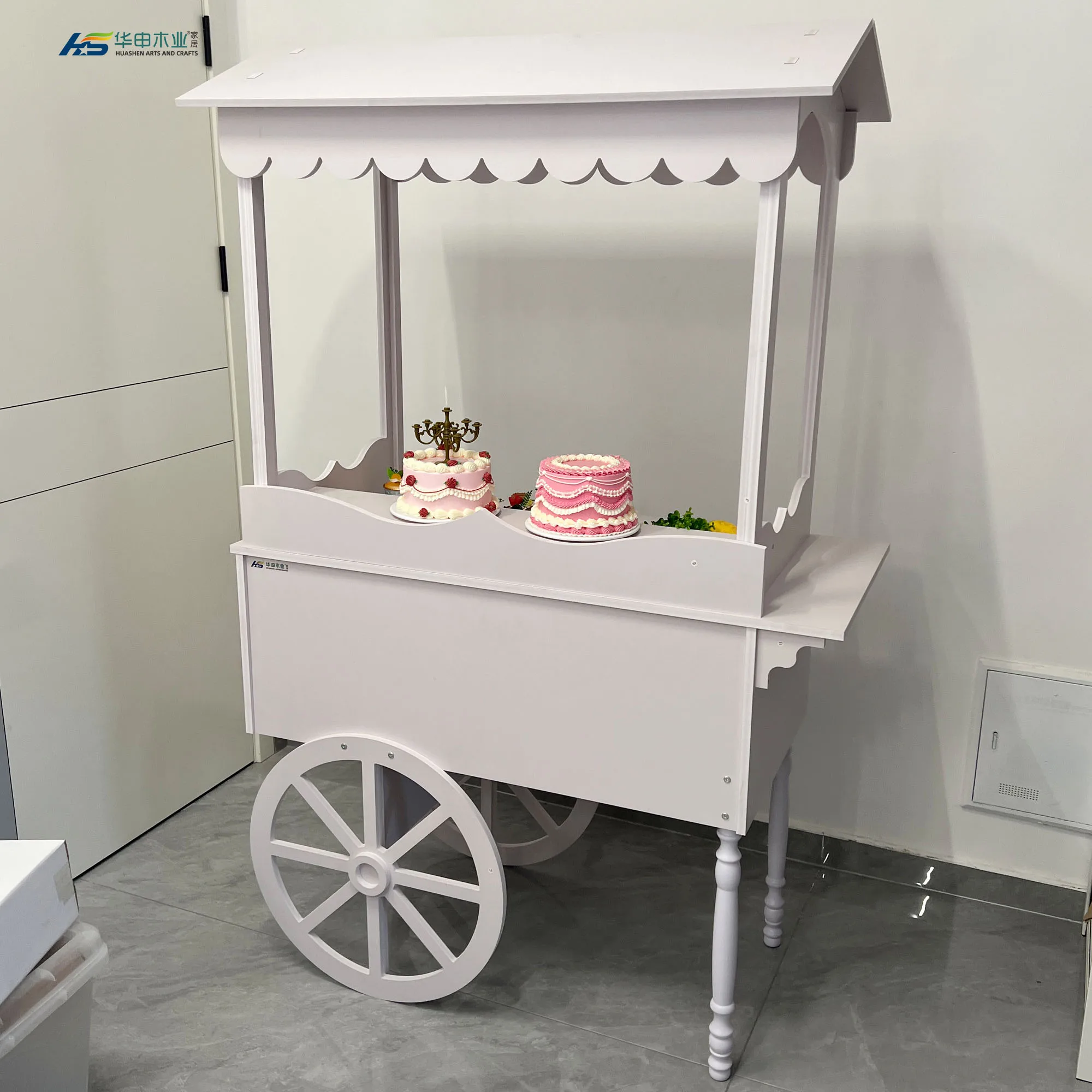 Factory wholesale hot sale Wood Party Candy Cart Sugar and Sweet Cart For Weddings Party Christmas