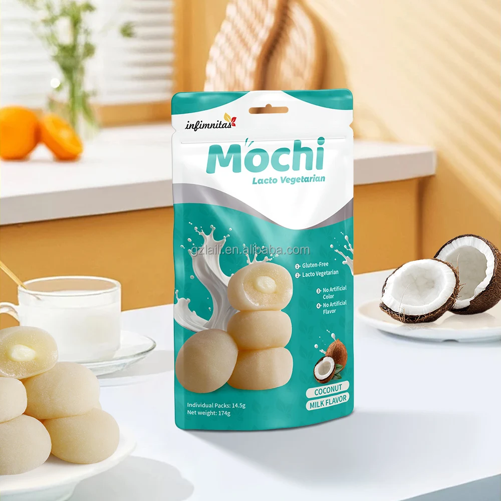 Factory Sandwich with Sweet Grain Snacks Desserts Japanese Mochi Coconut milk flavor Rice Cakes Desserts