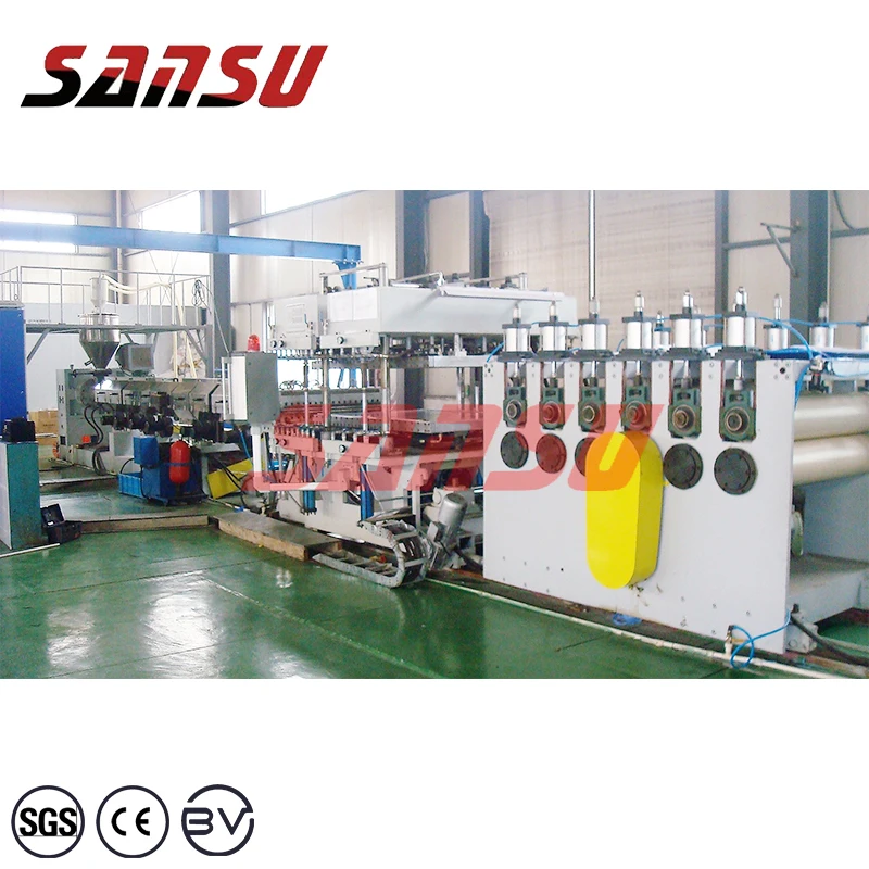 China supplier SJ90 PET PC clear roofing sheet tile extrusion machine