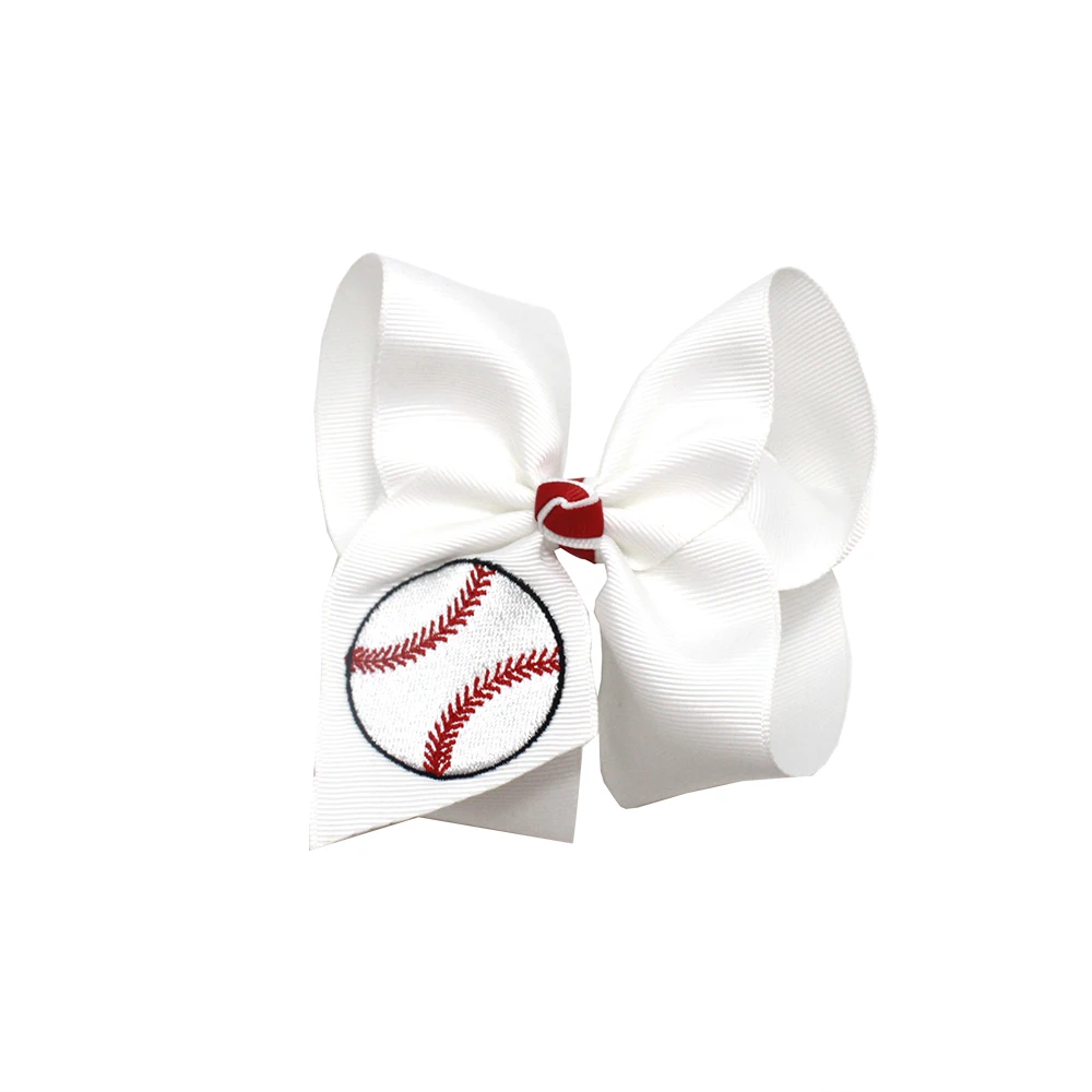 Customizable embroidery  hair bows back to school hair clips flower hair bows  for kids