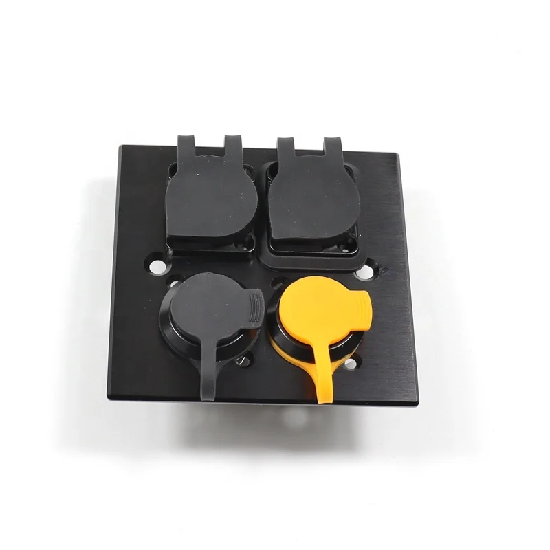 2 Port USB3.0 Dual Channel Hidden In Table Smart Hub Square Shape D Type Plugs & Socket