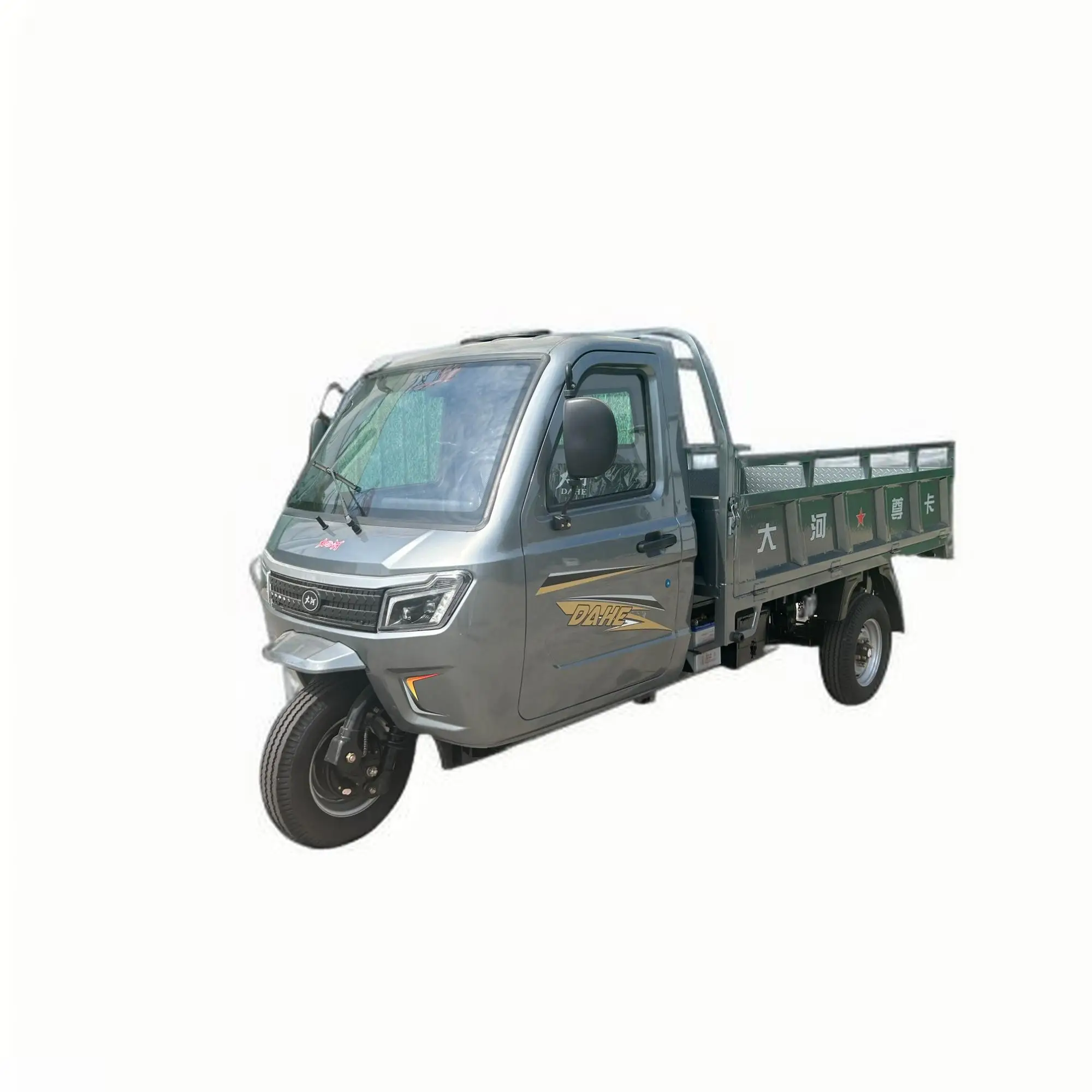 1000cc Gasoline Tricycle Luxury Cab Tricycle Heavy Load Cargo Freight Tricycle Motorcycle Dump With Big Carriage