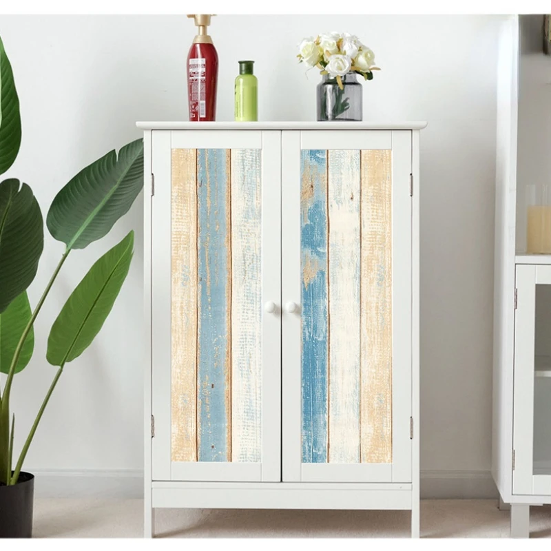 3D Wood Grain Vinyl Wallpaper Roll Waterproof Desktop Cabinet Door Furniture Renovation Modern Furniture Decoration Stickers