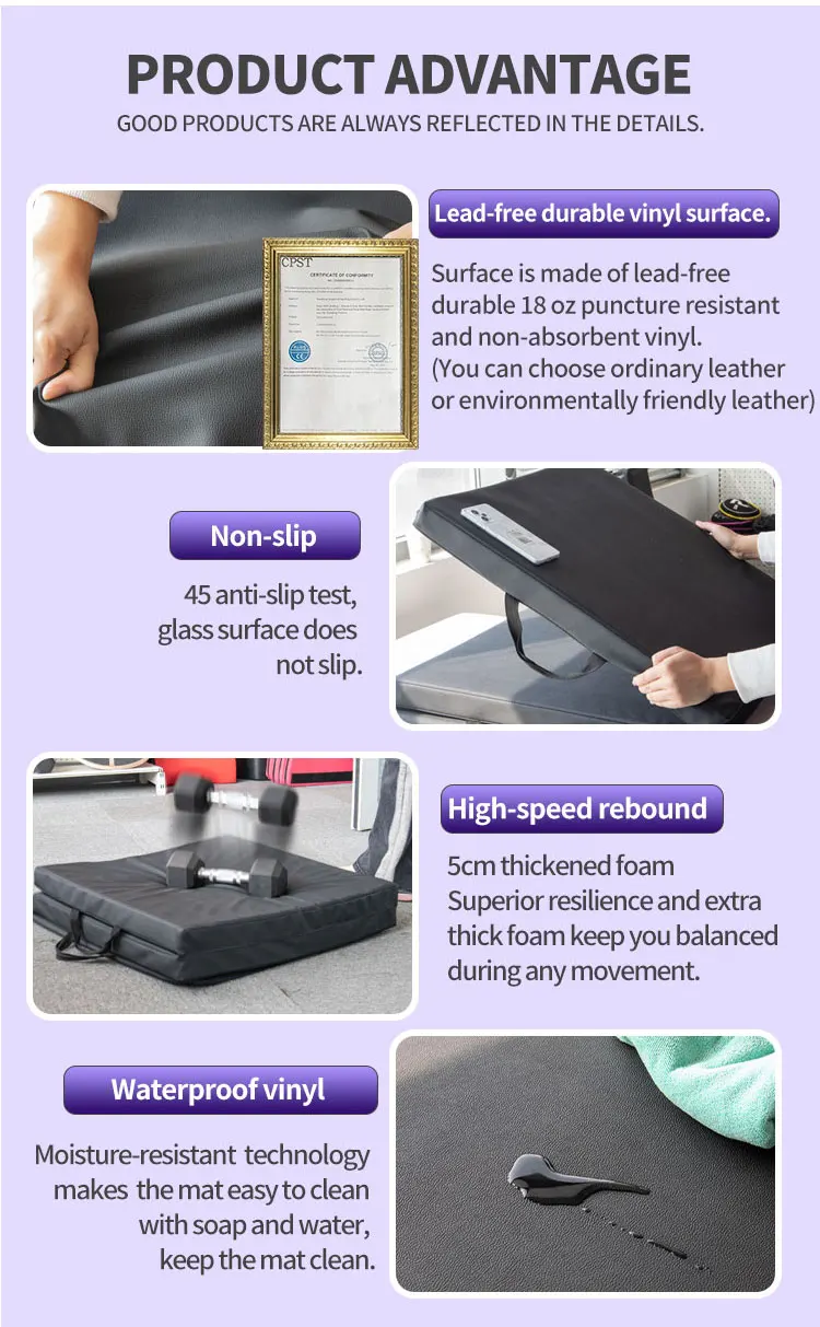 Non-Slip Folding Gymnastics Mat for Exercise Dance Gym Pilates Sports Workout Fitness Exercise Fitness