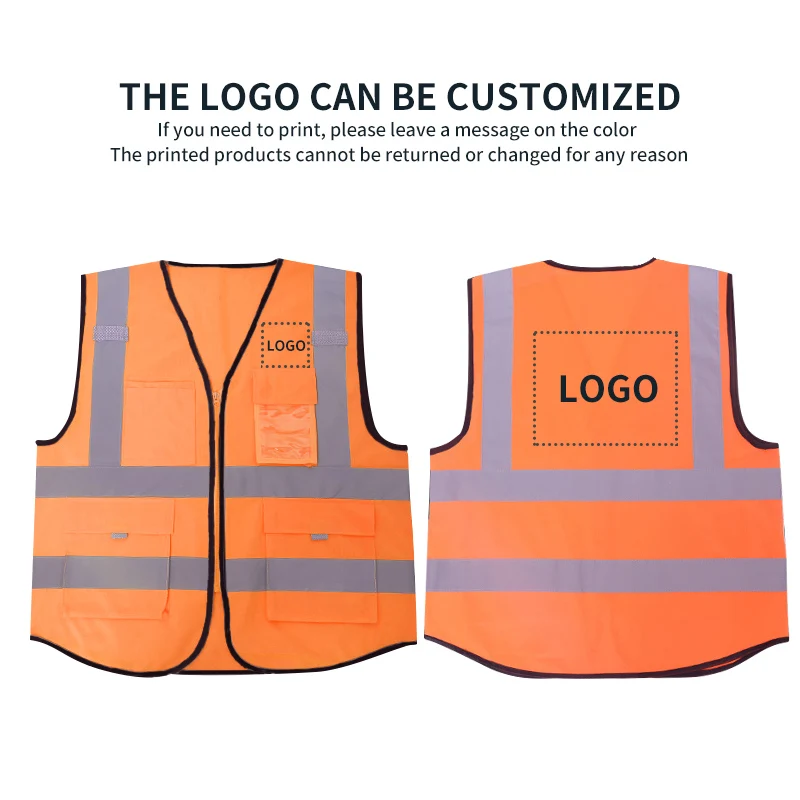 HCSP High Visibility Fluo Yellow Safety Vest EN ISO 20471 Reflective Vest