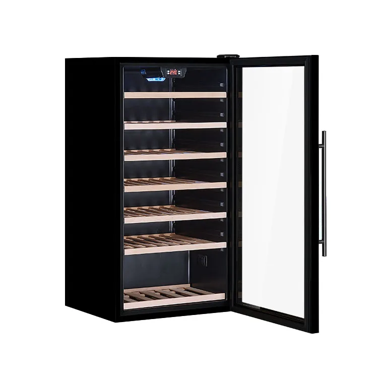 78 bottle black wine cabinet refrigerated wine cellar suitable for bar family