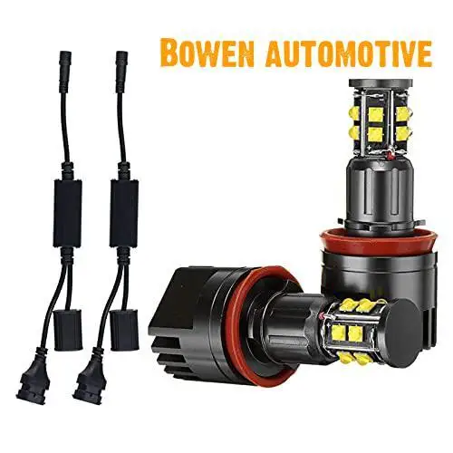 Auto Lighting Systems 2x 120W H8 LED Angel Eyes Fog Light Halo Ring Headlight Canbus for BMW E60 E61 E63 X5 E70 X6 E71 E90 E91