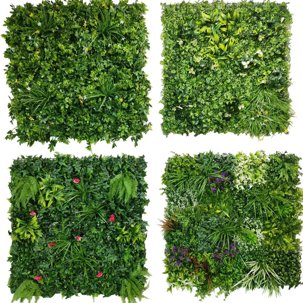 Custom Wholesale Green Artificial Fake Synthetic Lawn Grass Carpet Turf Football Sports Flooring Home Decor Plantas Wall Grass